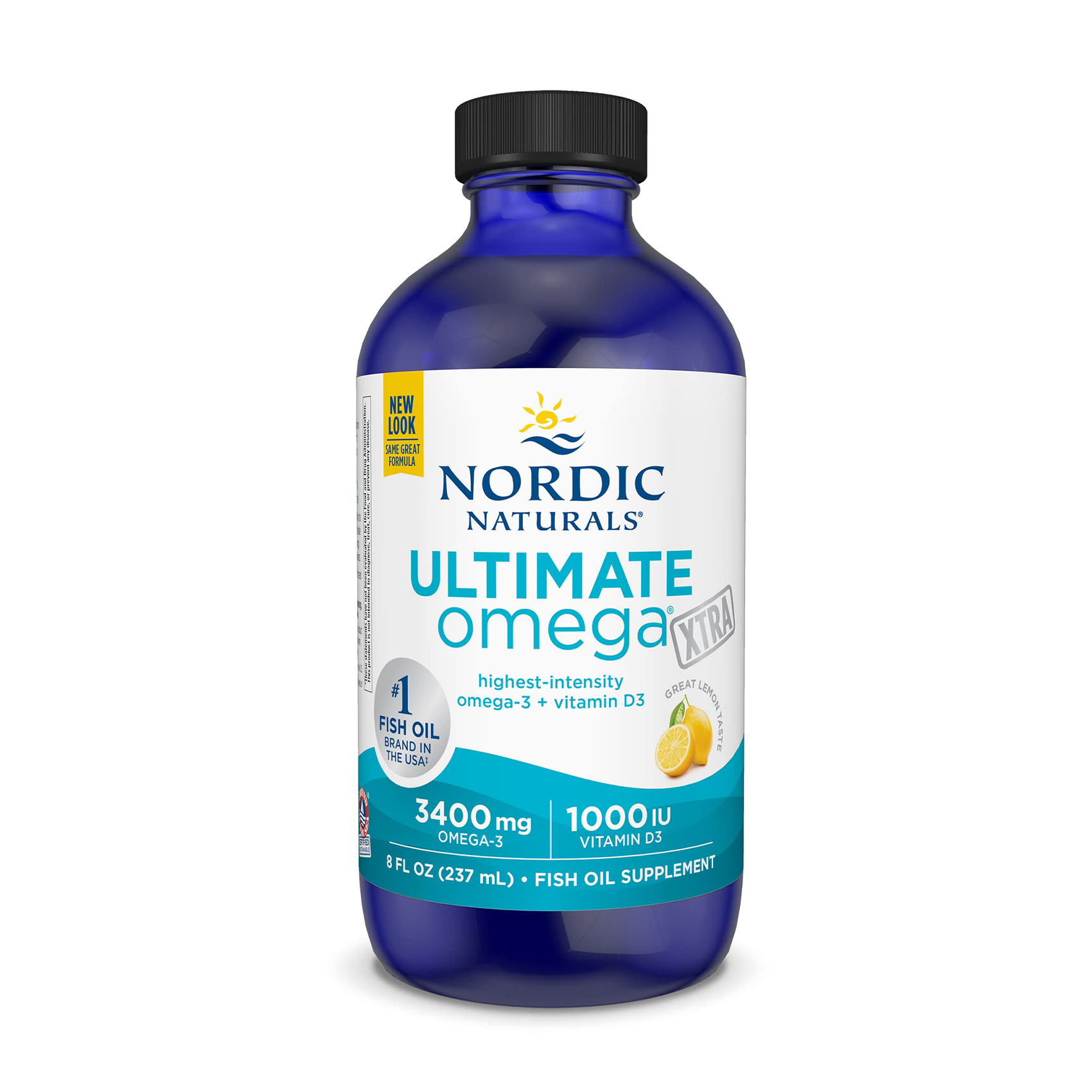 Риб'ячий жир Nordic Naturals Ultimate Omega Xtra, зі смаком лимону, 237 мл