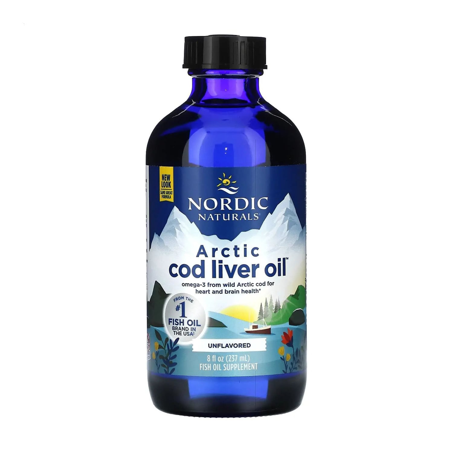 Риб'ячий жир з печінки тріски Nordic Naturals Arctic Cod Liver Oil без смаку, 1060 мг, в рідині, 237 мл